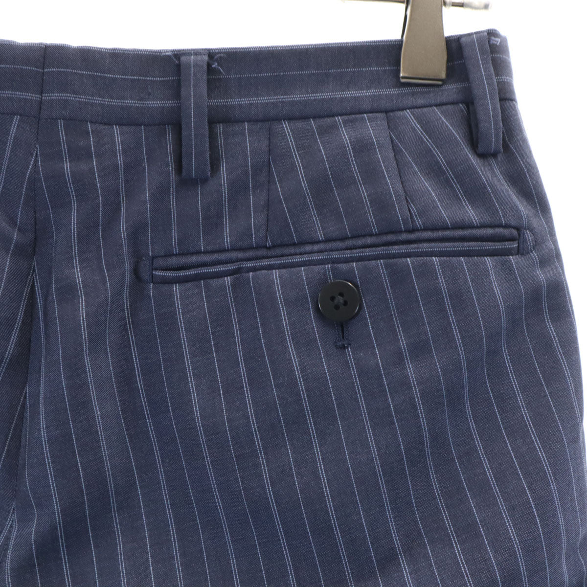 UNITED ARROWS ユナイテッドアローズ ウールブレンド ストライプ柄 スーツ 上下 セットアップ 42 ネイビー メンズ