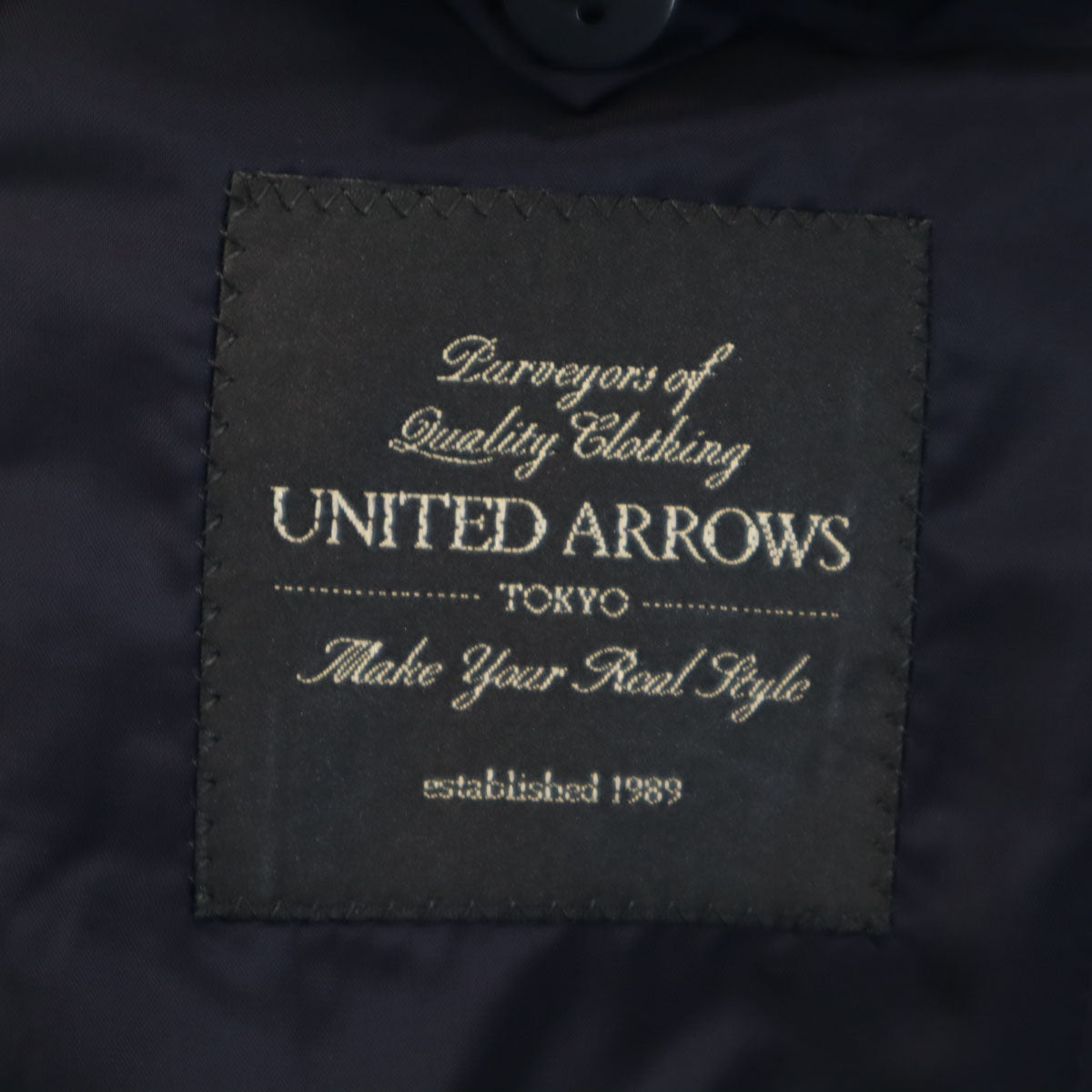 UNITED ARROWS ユナイテッドアローズ ウールブレンド ストライプ柄 スーツ 上下 セットアップ 42 ネイビー メンズ