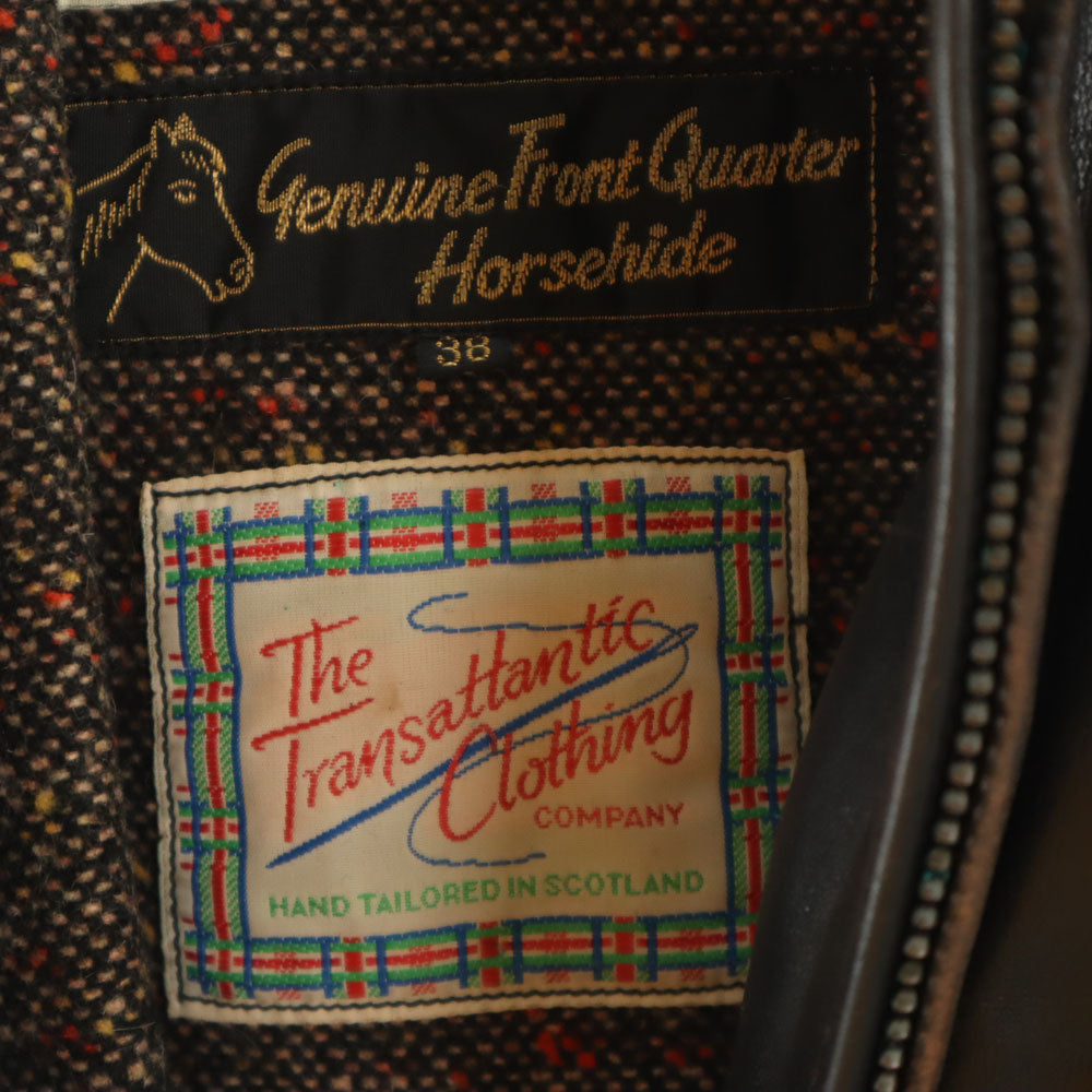 AERO LEATHER エアロレザー スコットランド製 レザージャケット 38 ブラック メンズ