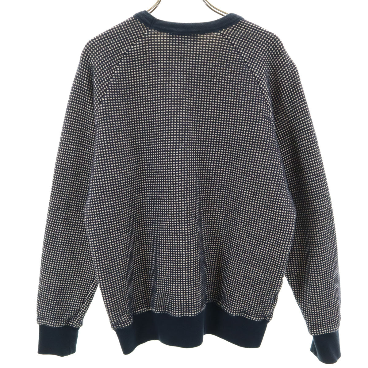 MAISON KITSUNE メゾンキツネ ポルトガル製 長袖 ワッフル ニット XS ネイビー メンズ