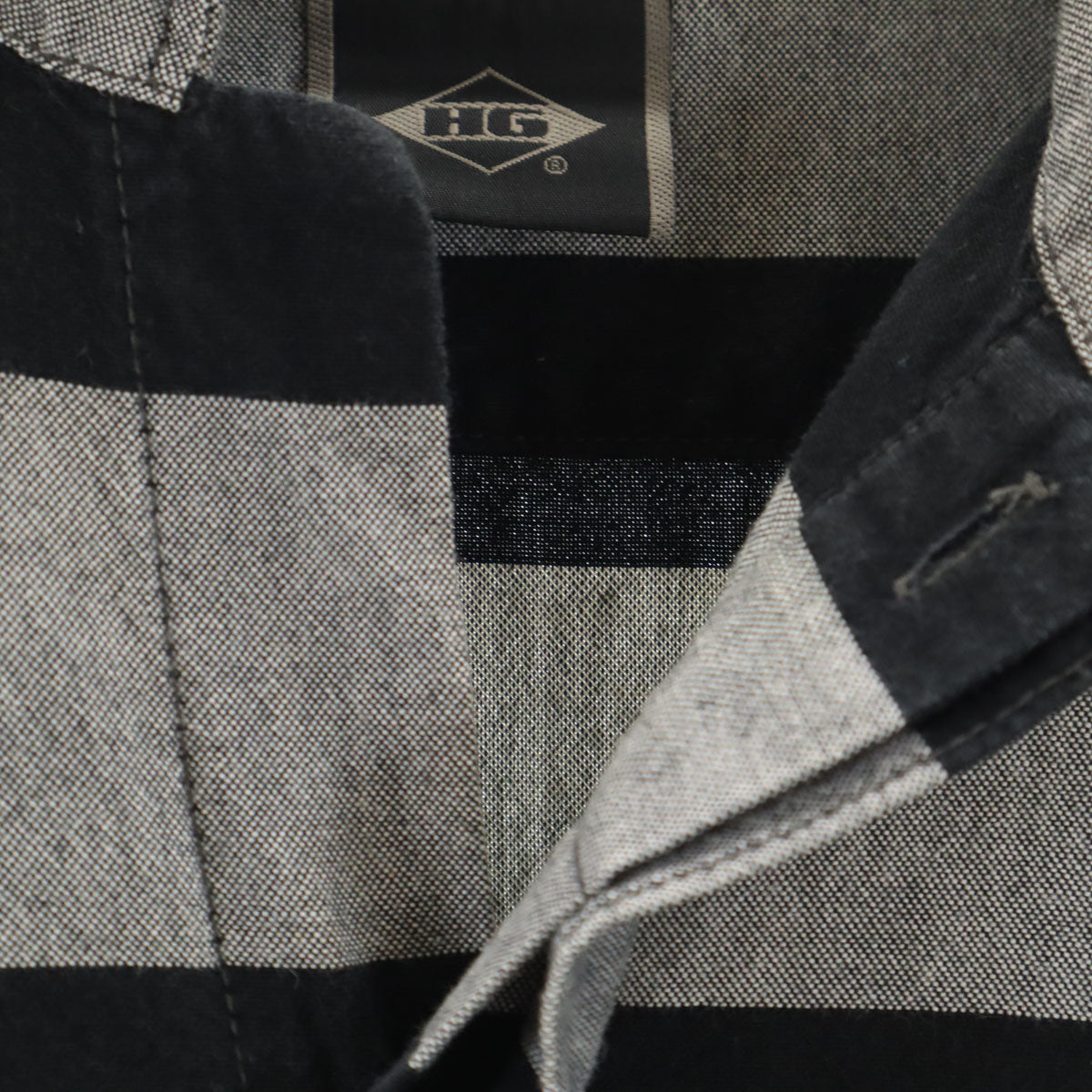 HYSTERIC GLAMOUR ヒステリックグラマー ボーダー柄 半袖 シャツ グレー メンズ