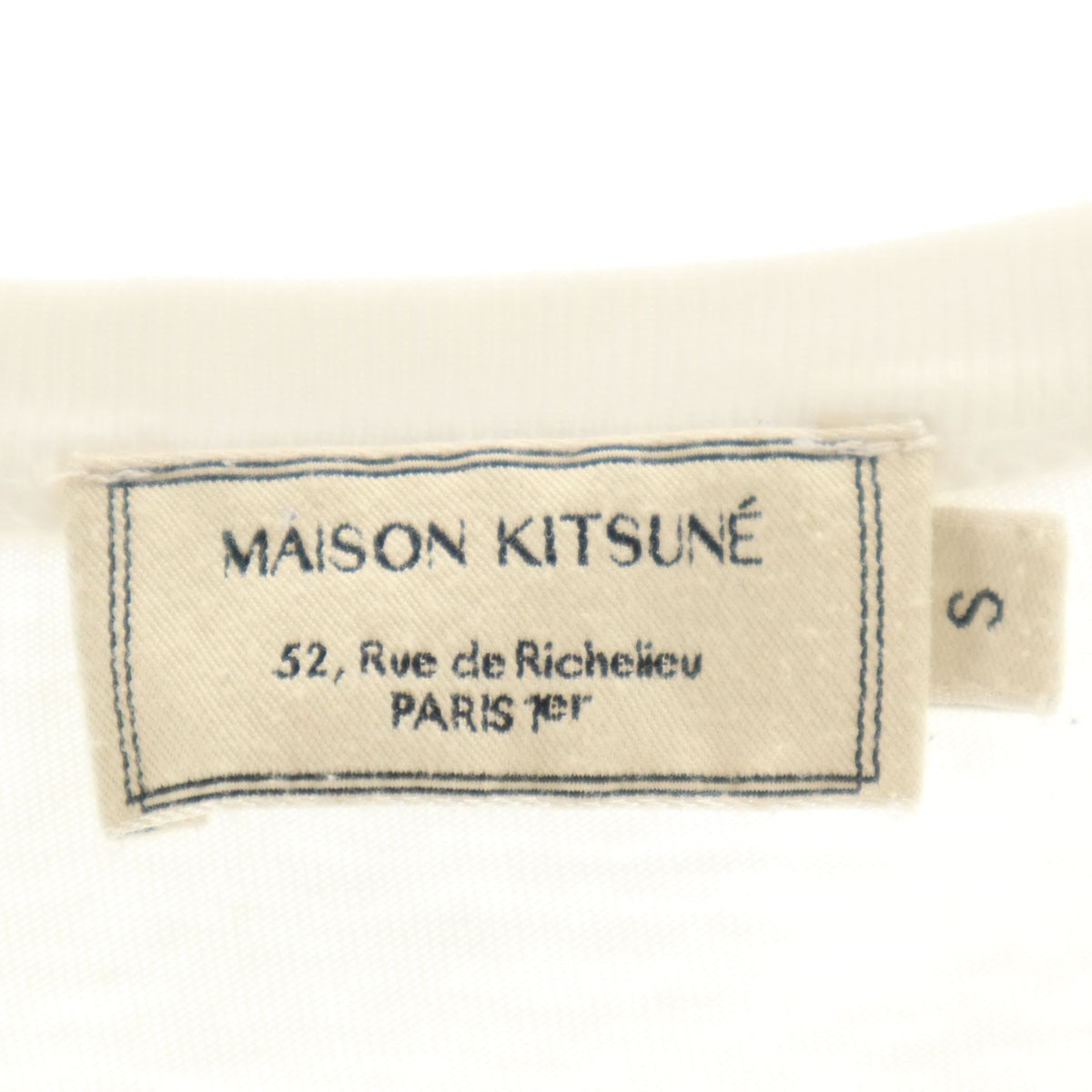 MAISON KITSUNE メゾンキツネ 半袖 Tシャツ S ホワイト メンズ