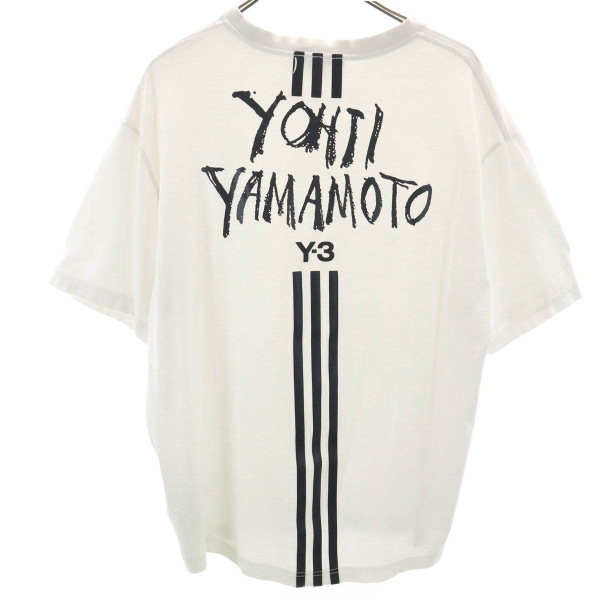 Y-3 ワイスリー バックロゴ 半袖 Tシャツ L ホワイト ヨウジヤマモト メンズ
