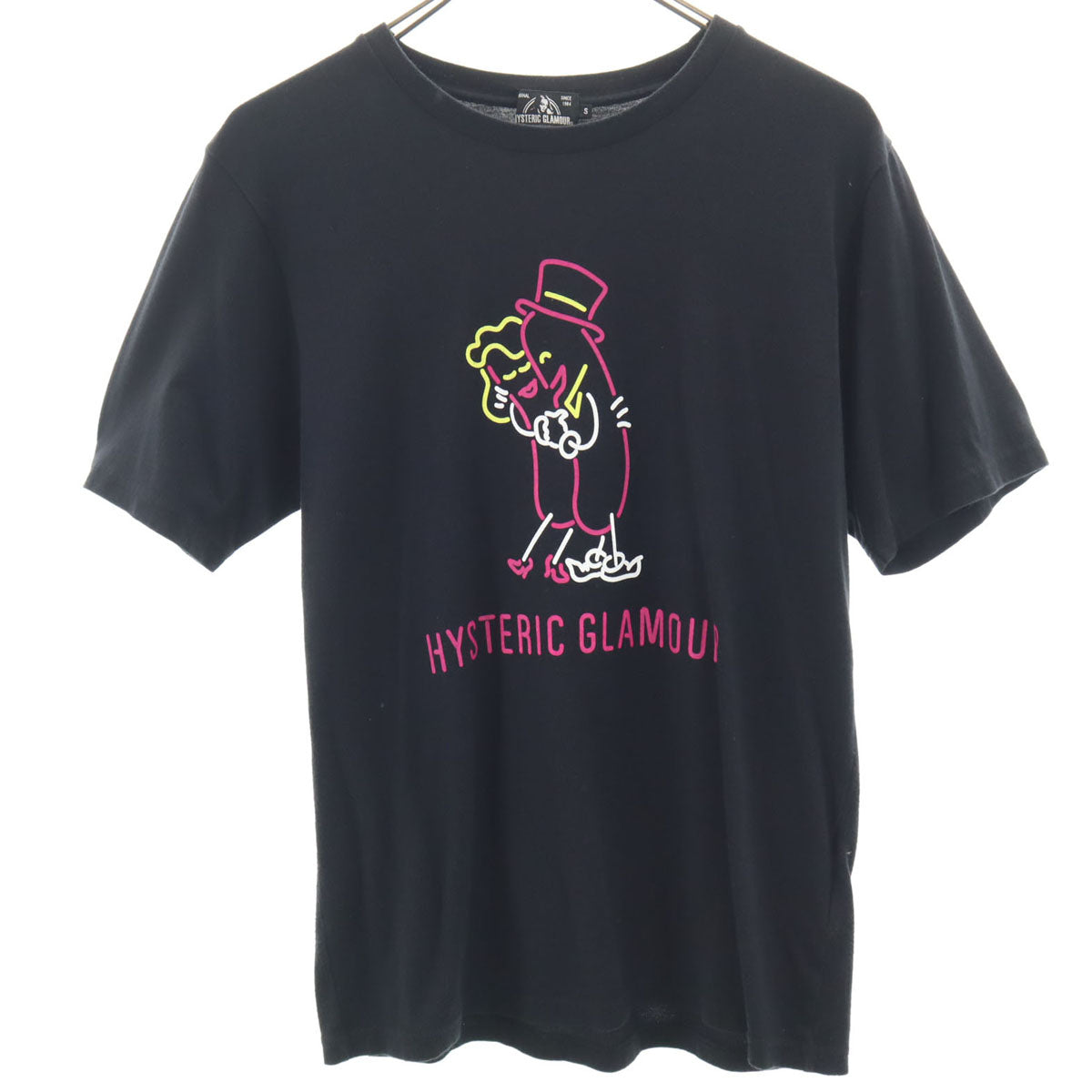 HYSTERIC GLAMOUR ヒステリックグラマー 日本製 半袖 Tシャツ S ブラック メンズ