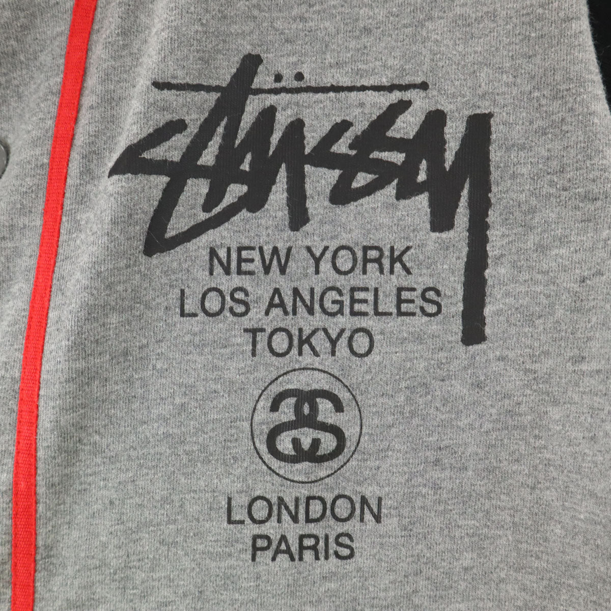 STUSSY ステューシー 半袖 ベースボール シャツ S グレー メンズ