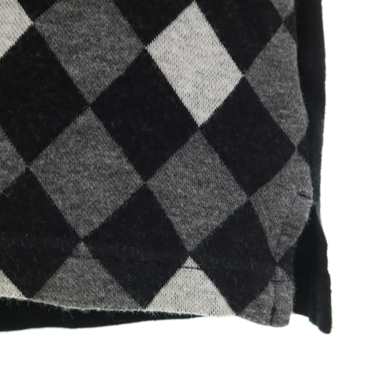 BURBERRY BLACK LABEL バーバリーブラックレーベル 日本製 アーガイル柄 半袖 ポロシャツ 2 ブラック 三陽商会 メンズ