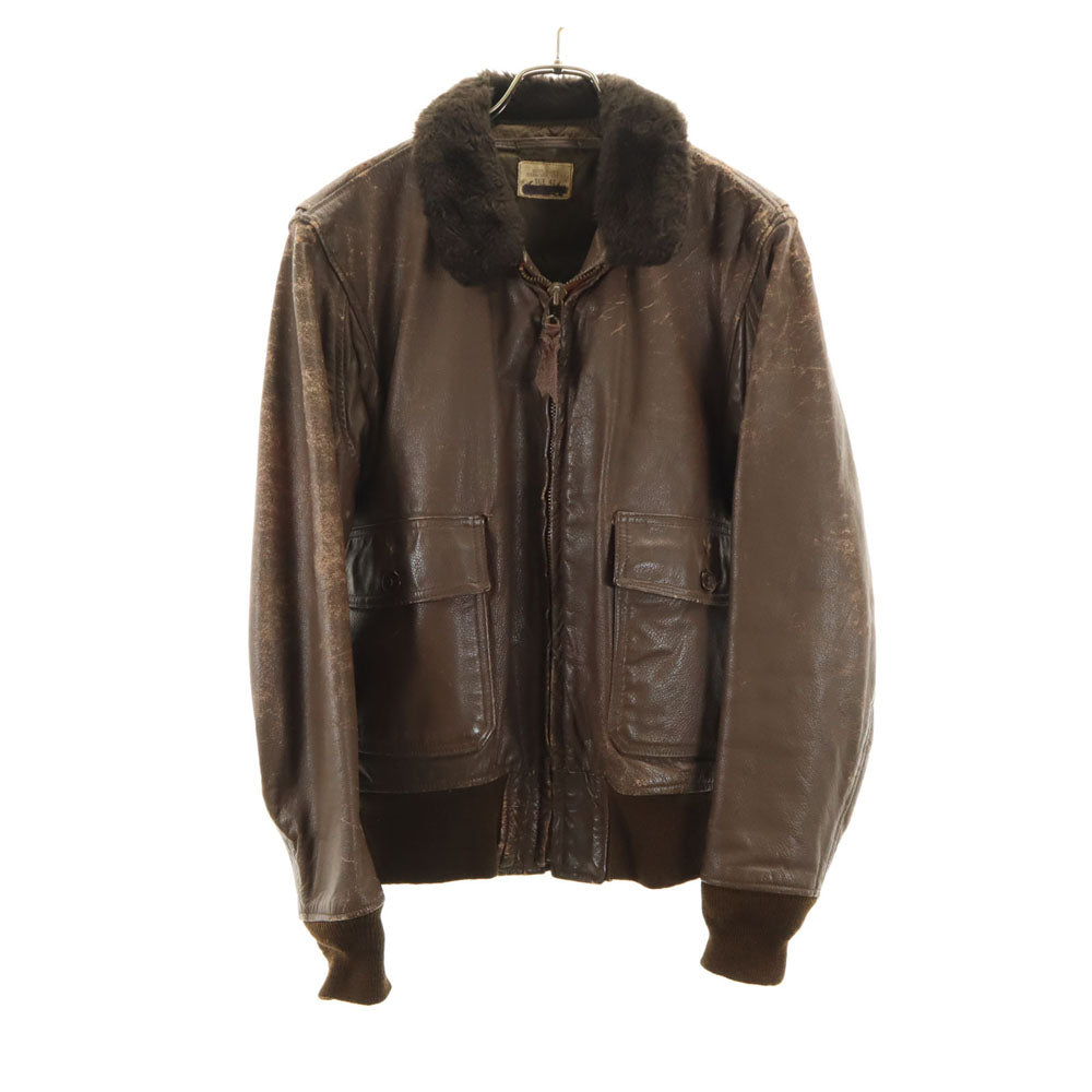 US NAVY アメリカ海軍 70s ヴィンテージ スコビルジップ G-1 フライトジャケット 42 ブラウン メンズ