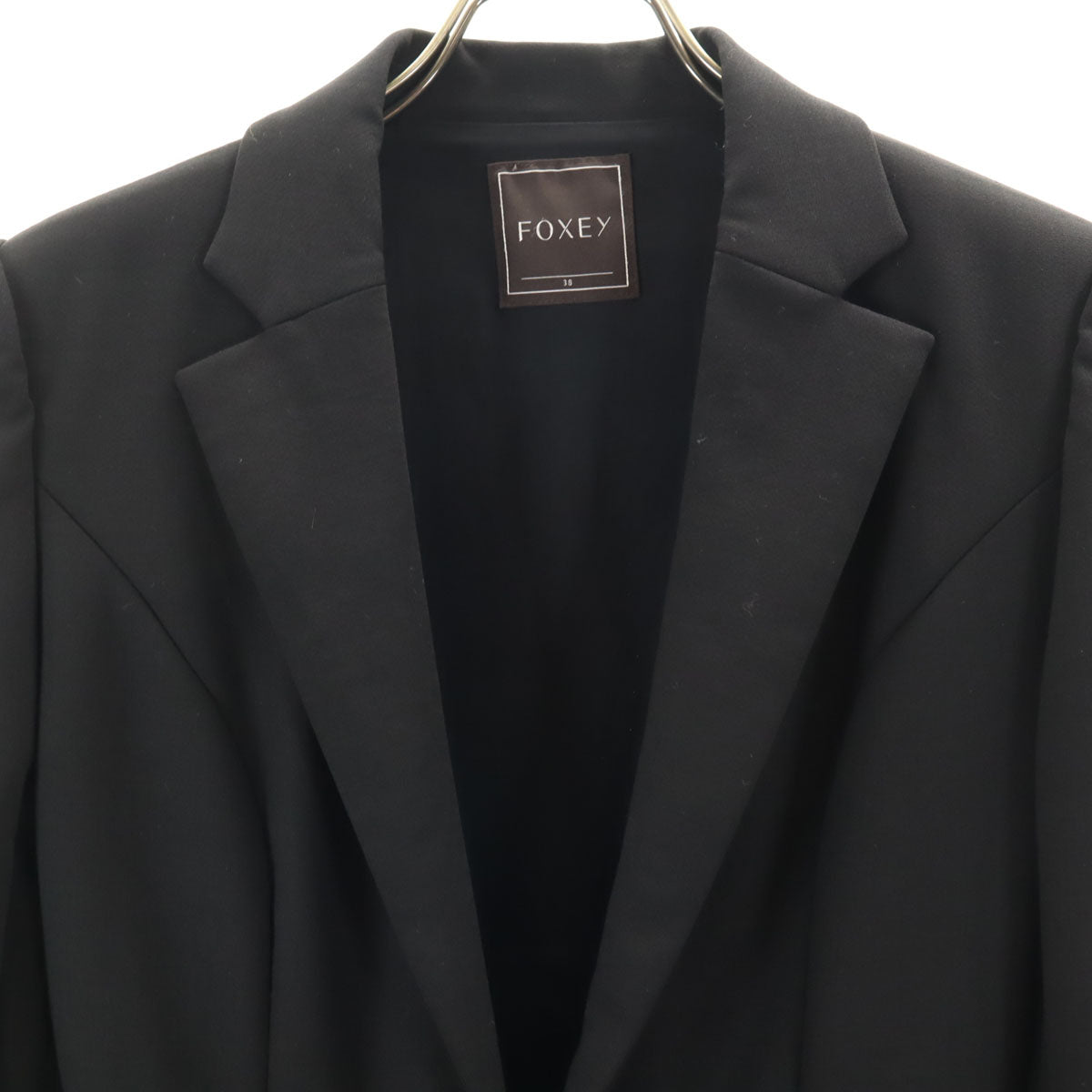 FOXEY フォクシー 日本製 テーラードジャケット 38 ブラック メンズ