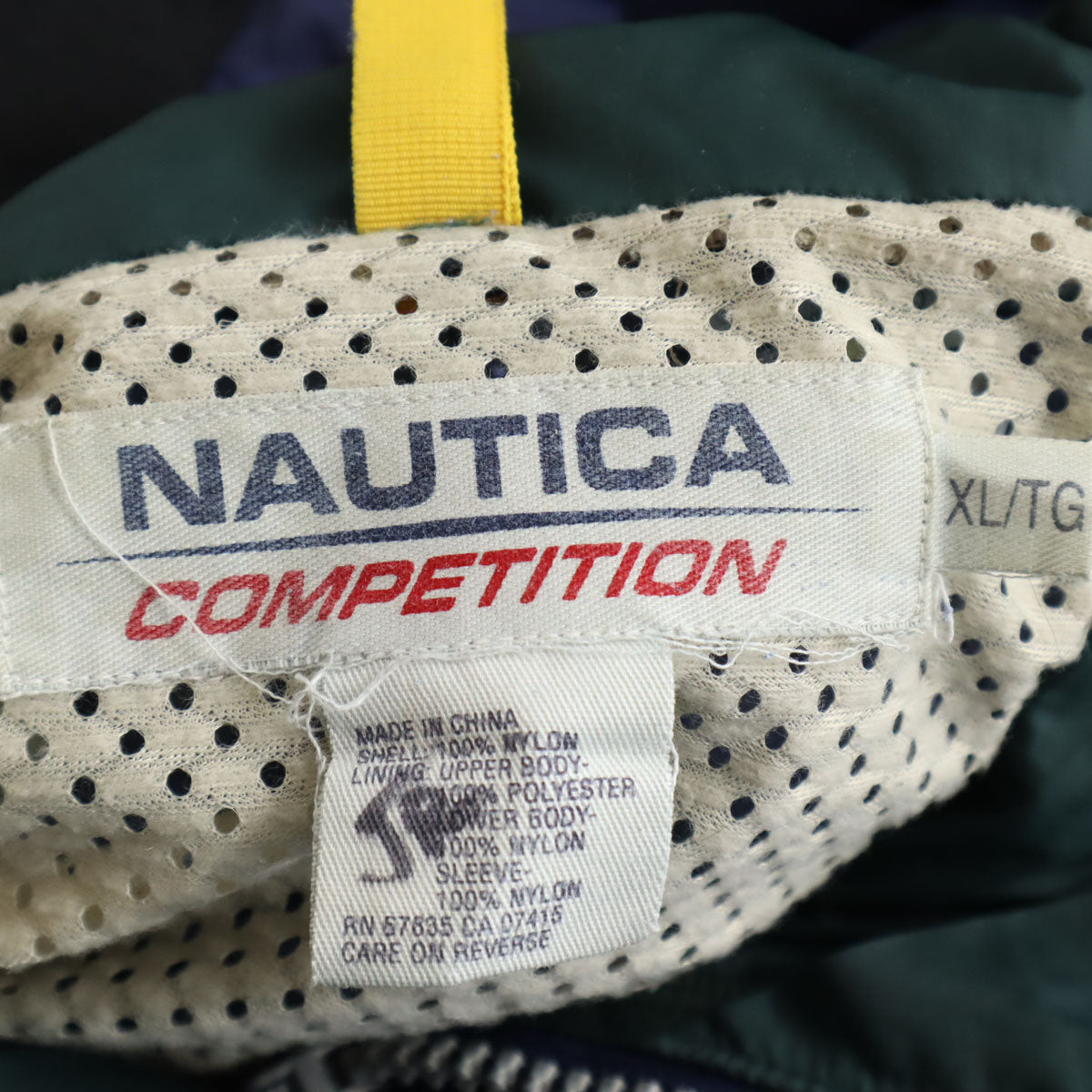 NAUTICA COMPETITION ノーティカ コンペティション 90s オールド ナイロンジャケット XL ブルー フード付き アウトドア メンズ