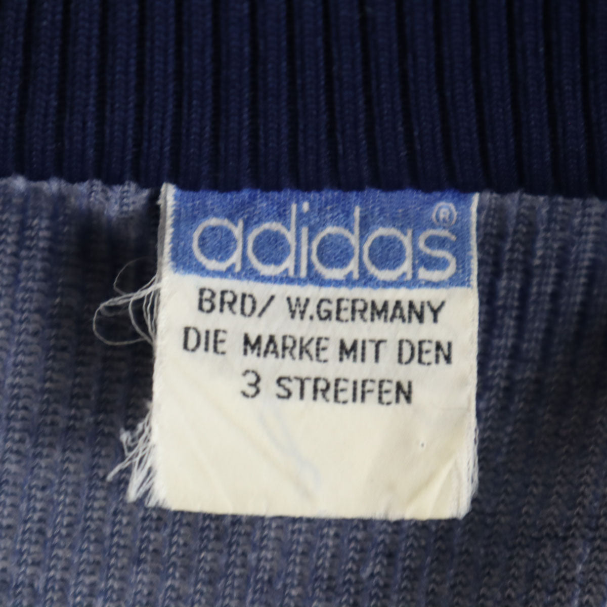 adidas アディダス 70s ヴィンテージ 西ドイツタグ デサント製 トレフォイルロゴ トラックジャケット M ネイビー メンズ