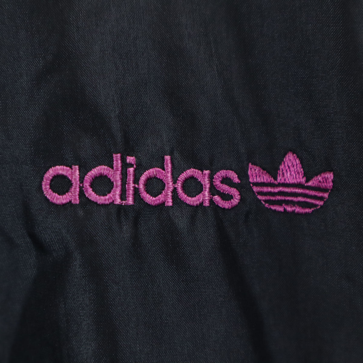 adidas アディダス 80s ヴィンテージ トレフォイルロゴ ナイロンジャケット M ブラック メンズ