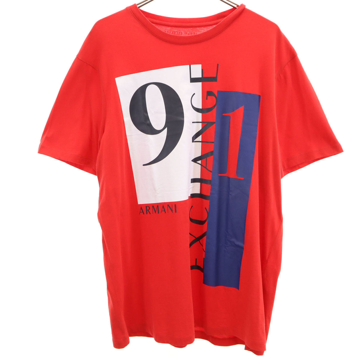 美品 ARMANI EXCHANGE アルマーニエクスチェンジ 半袖 Tシャツ L レッド メンズ
