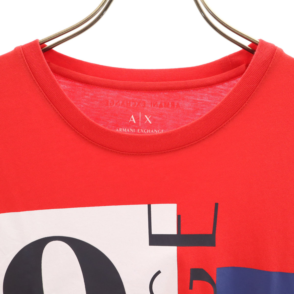 美品 ARMANI EXCHANGE アルマーニエクスチェンジ 半袖 Tシャツ L レッド メンズ