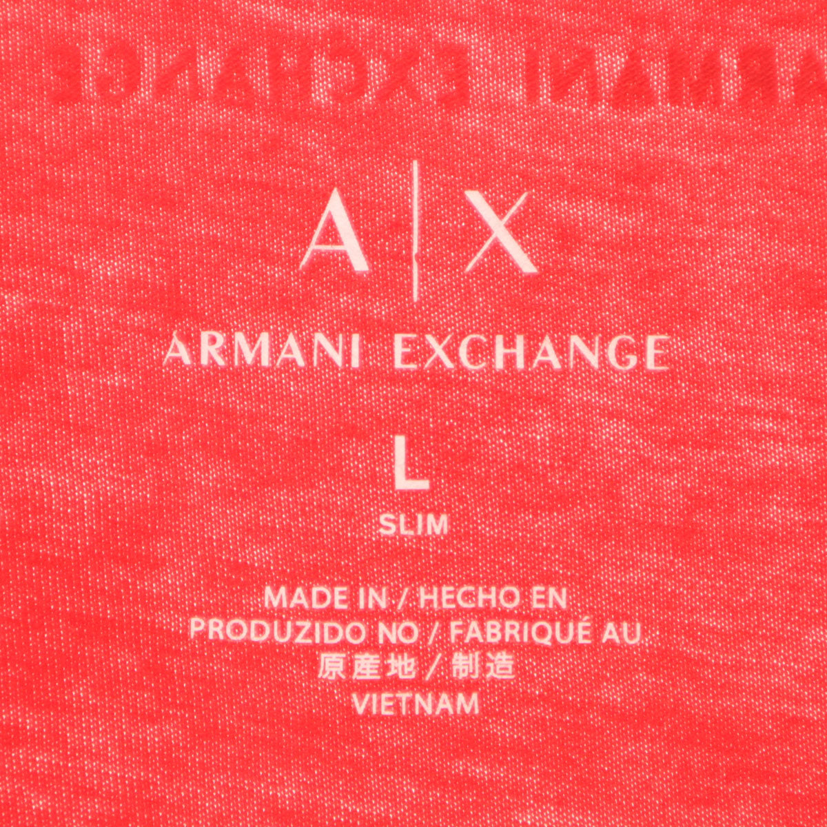 美品 ARMANI EXCHANGE アルマーニエクスチェンジ 半袖 Tシャツ L レッド メンズ