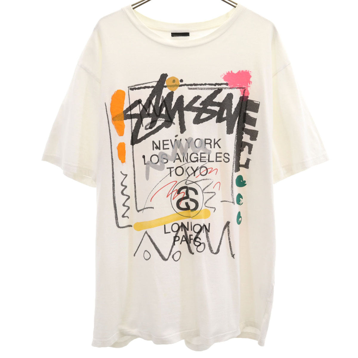 STUSSY ステューシー 半袖 Tシャツ L ホワイト メンズ