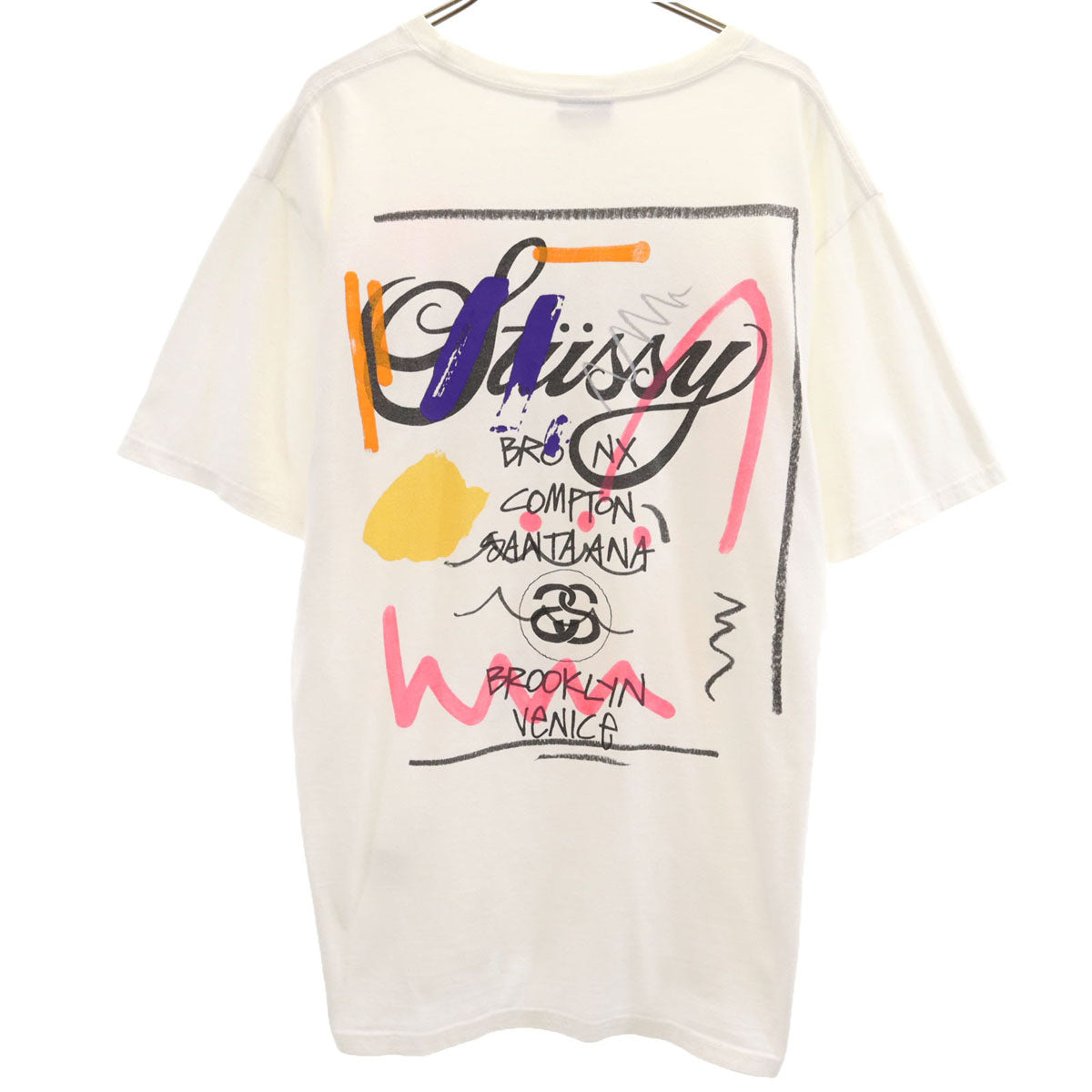 STUSSY ステューシー 半袖 Tシャツ L ホワイト メンズ