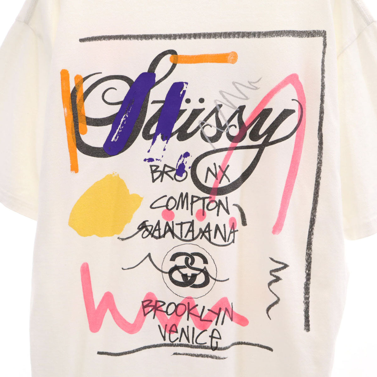 STUSSY ステューシー 半袖 Tシャツ L ホワイト メンズ