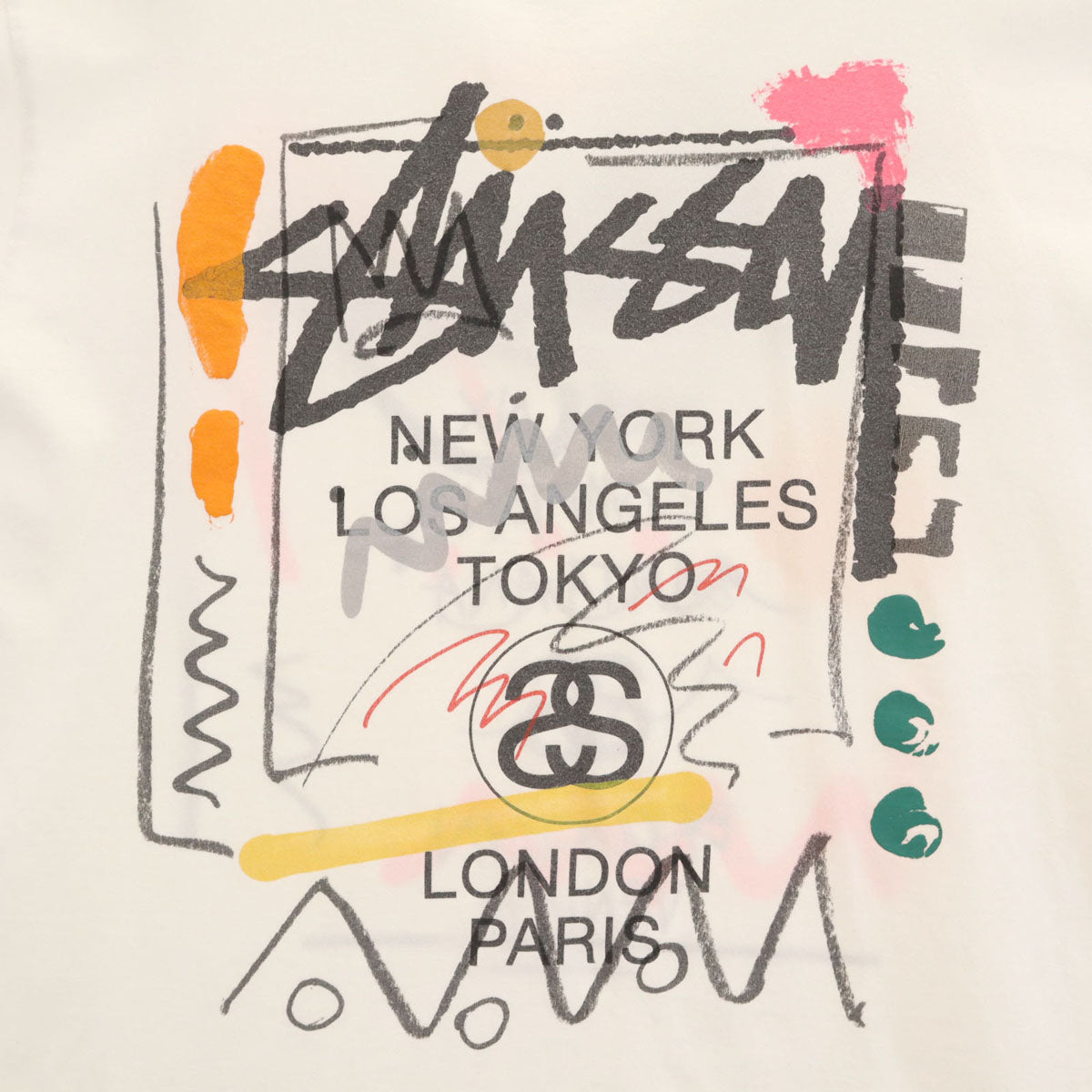 STUSSY ステューシー 半袖 Tシャツ L ホワイト メンズ