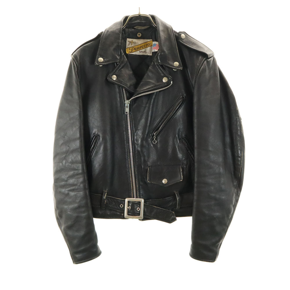schott ショット 80s 90s オールド USA製 ダブルライダースジャケット 38 ブラック メンズ