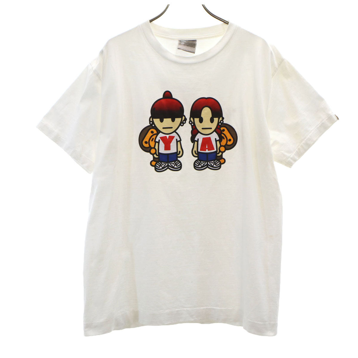 A BATHING APE アベイシングエイプ 半袖 Tシャツ L ホワイト メンズ