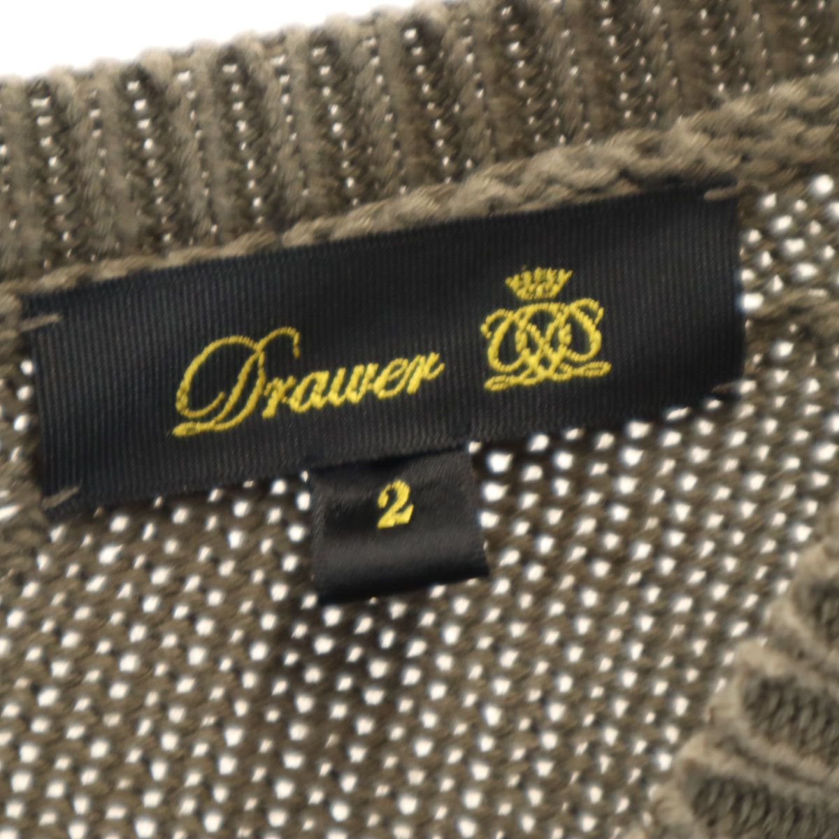 Drawer ドゥロワー 長袖 ニット 2 ブラウン レディース