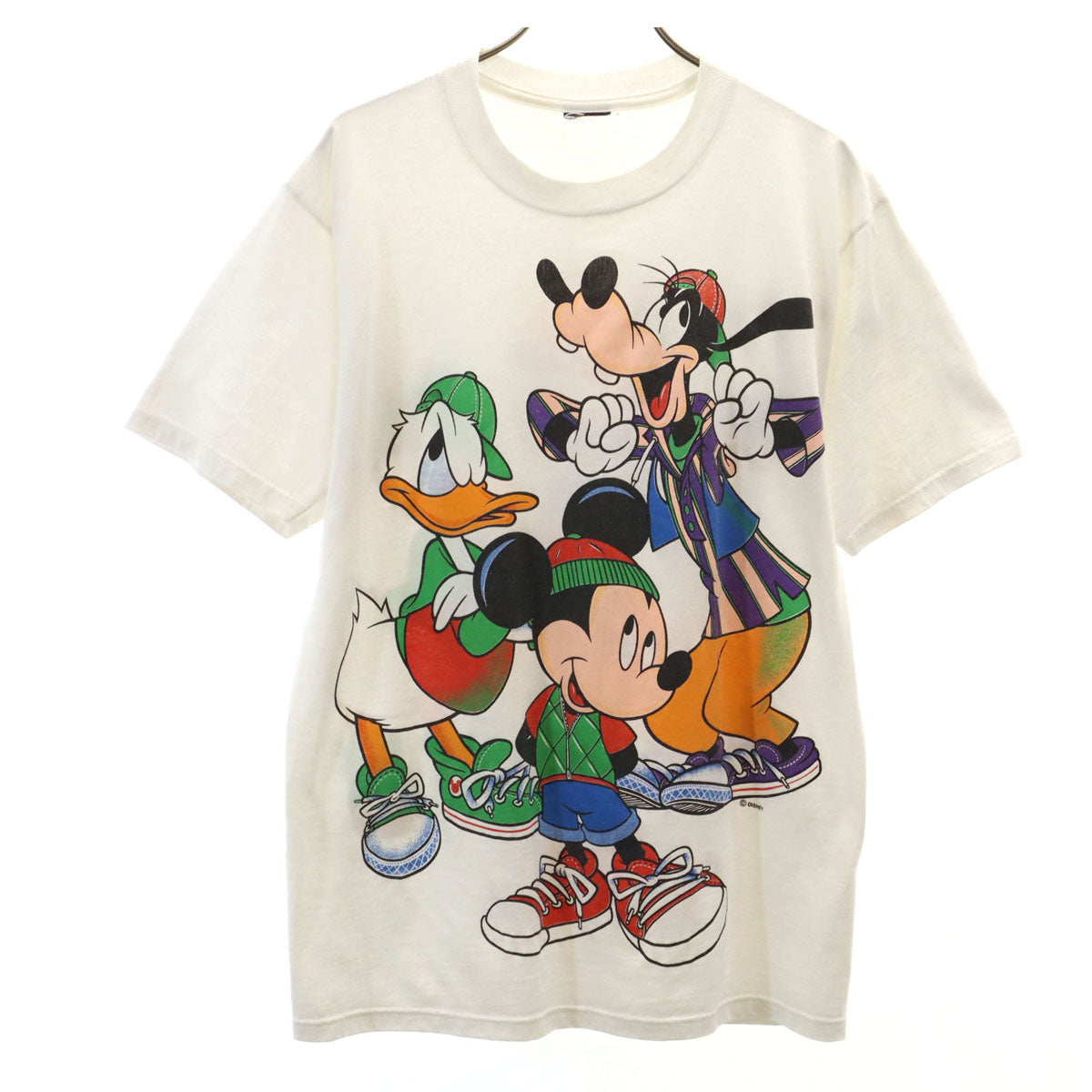 90s オールド ミッキーフレンズ 半袖 Tシャツ ホワイト Disney ディズニー メンズ