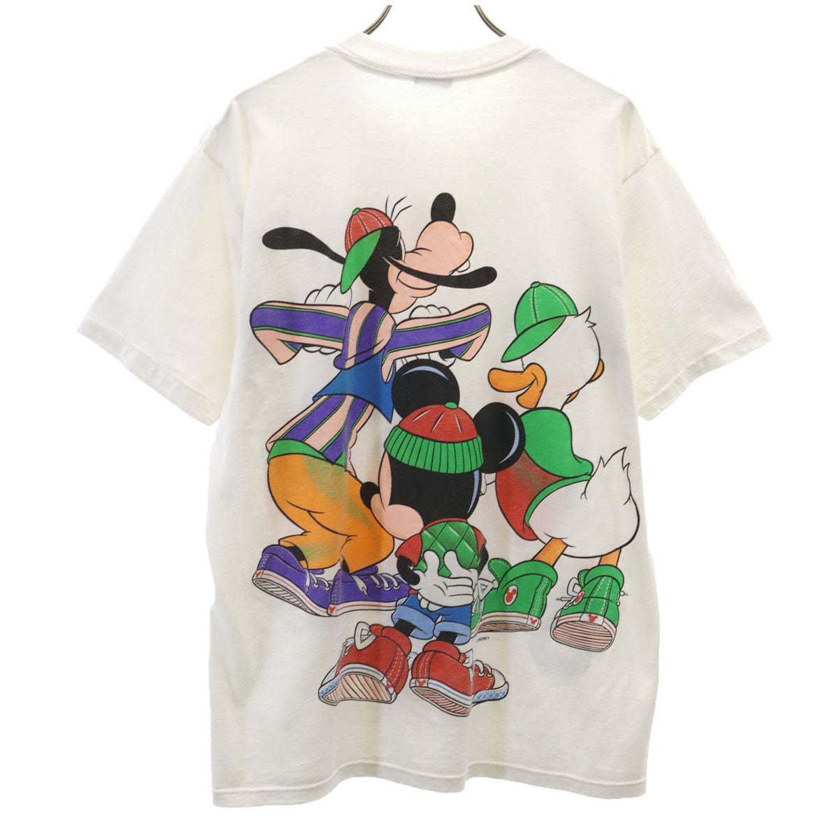 90s オールド ミッキーフレンズ 半袖 Tシャツ ホワイト Disney ディズニー メンズ