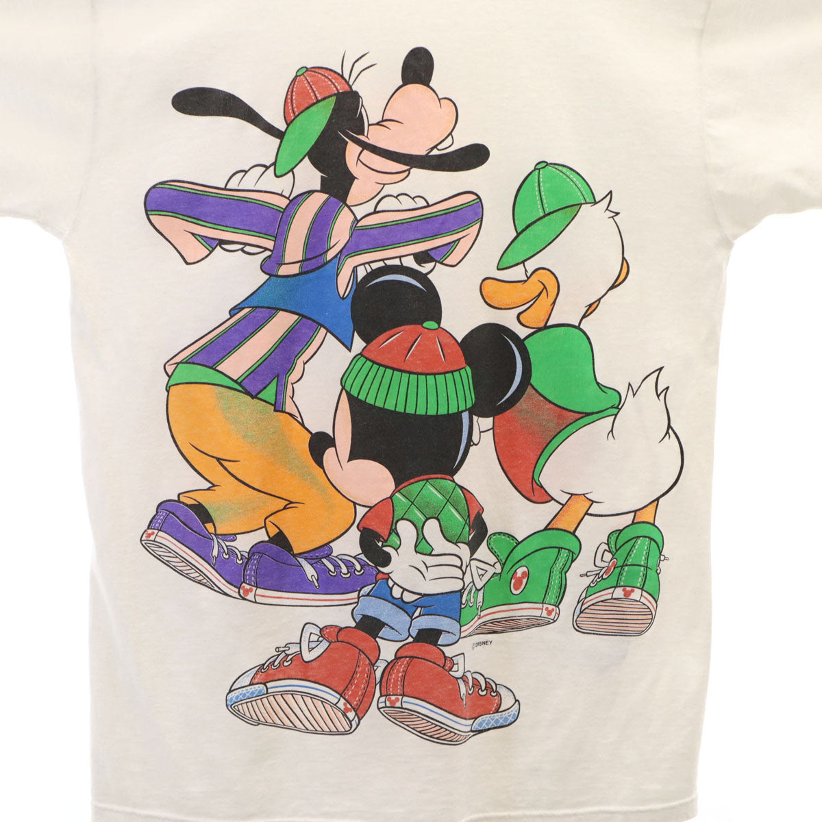 90s オールド ミッキーフレンズ 半袖 Tシャツ ホワイト Disney ディズニー メンズ