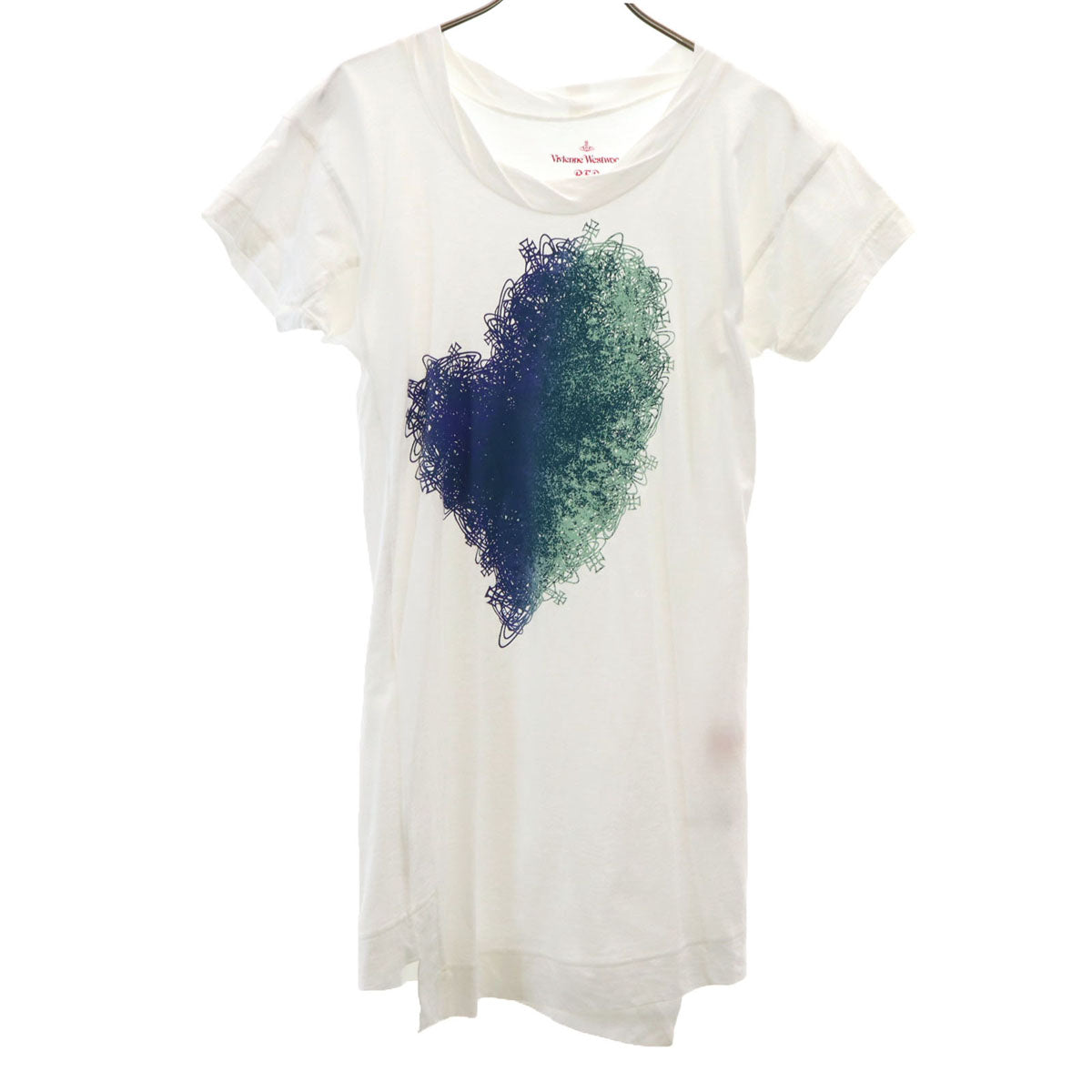 Vivienne Westwood RED LABEL ヴィヴィアンウエストウッドレッドレーベル 日本製 半袖 ロング Tシャツ 2 ホワイト レディース