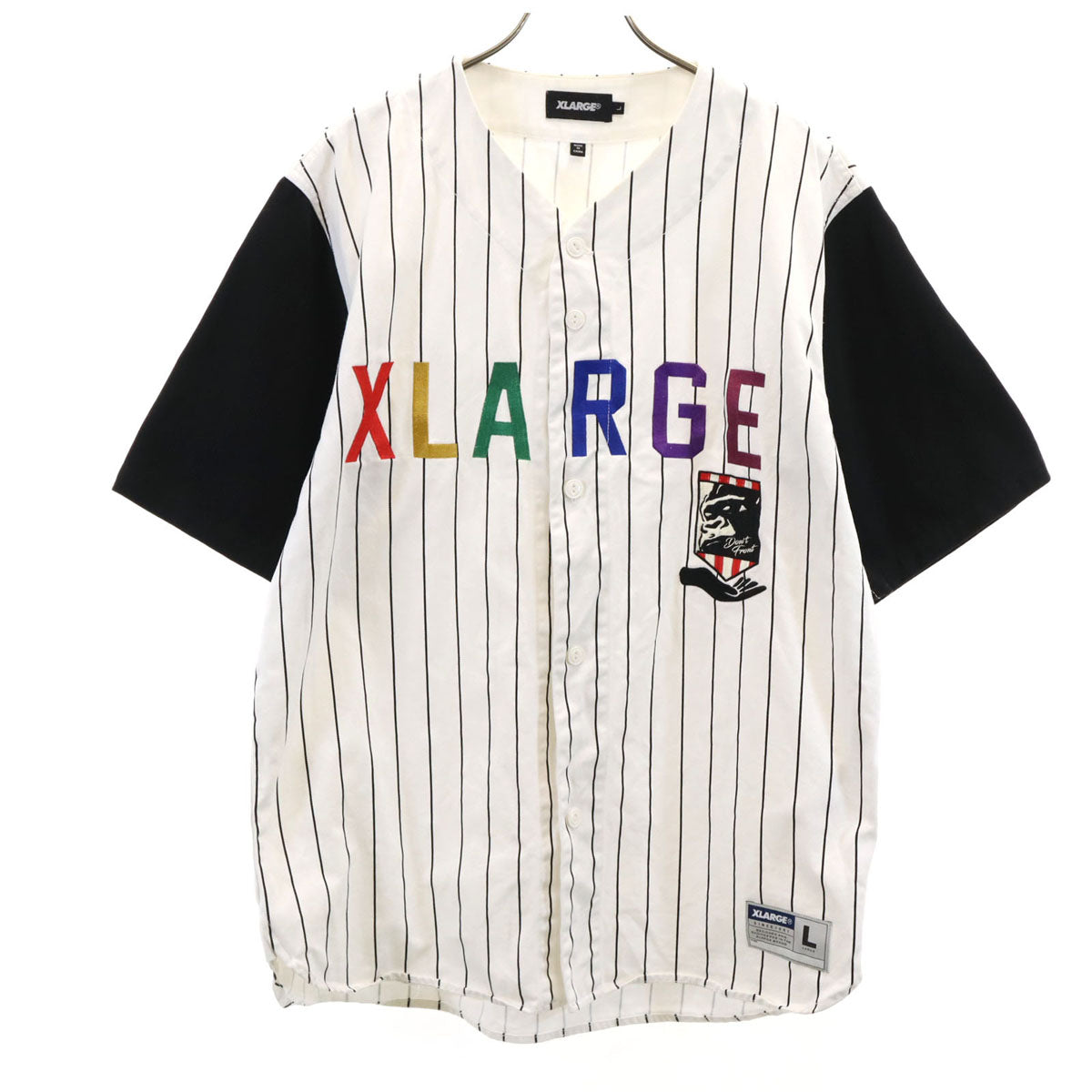 XLARGE エクストララージ 半袖 ベースボール シャツ L ホワイト メンズ