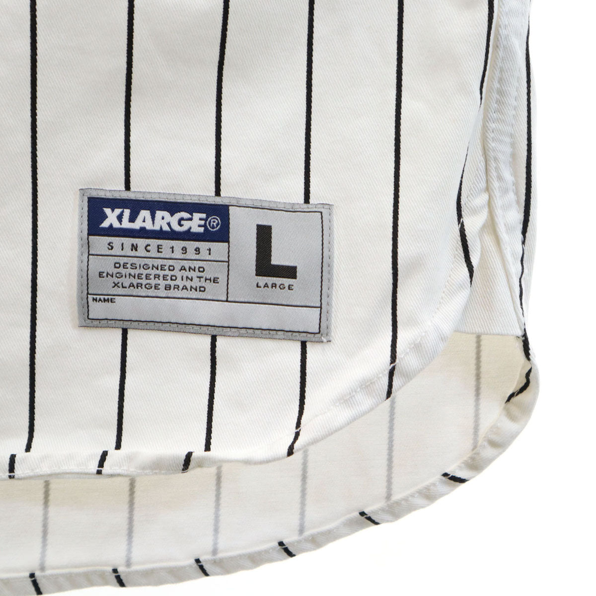 XLARGE エクストララージ 半袖 ベースボール シャツ L ホワイト メンズ
