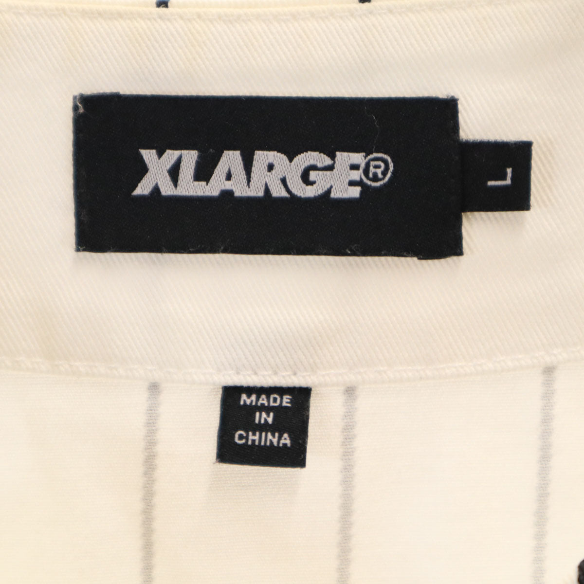 XLARGE エクストララージ 半袖 ベースボール シャツ L ホワイト メンズ