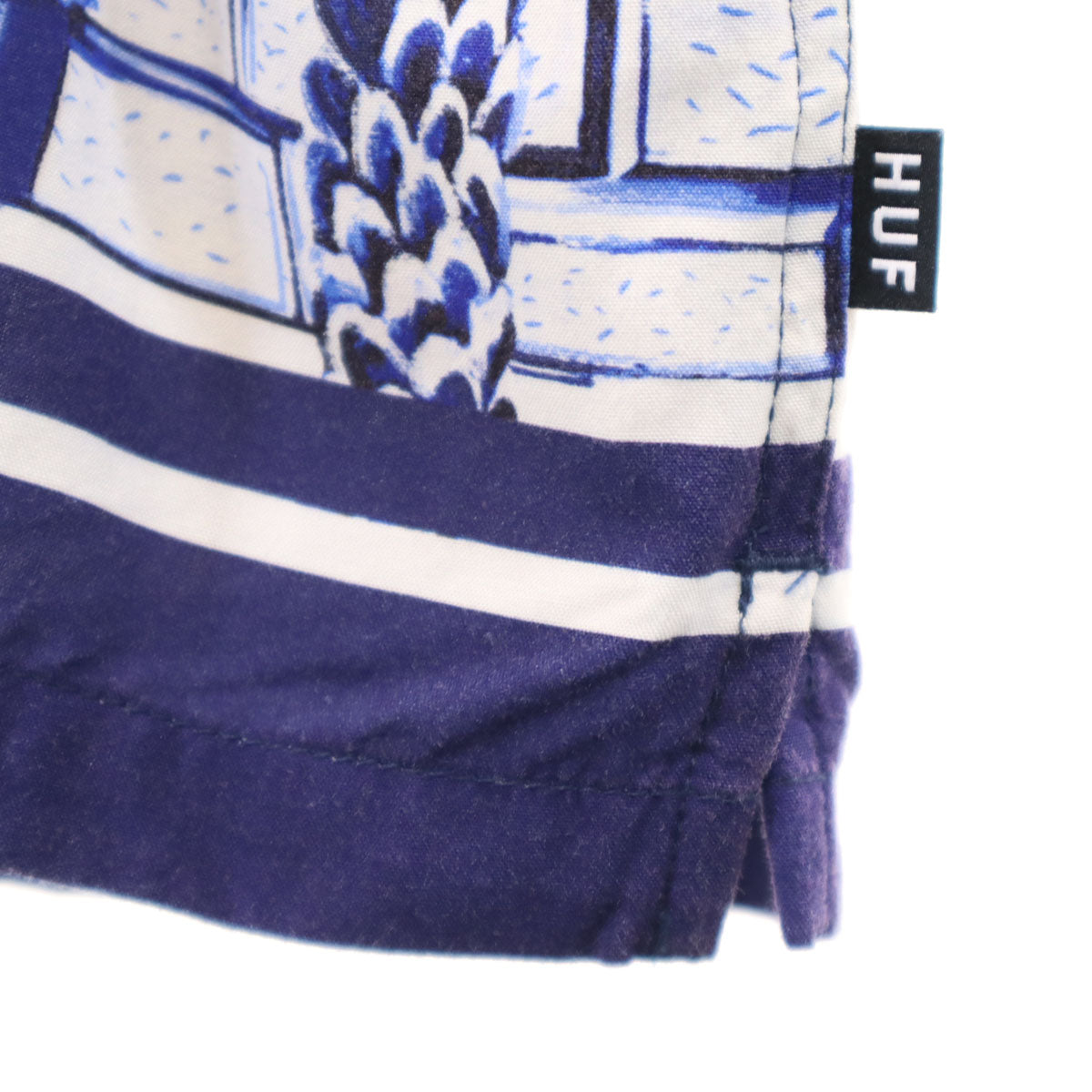 HUF ハフ 車 カジノ柄 半袖 オープンカラーシャツ XL ホワイト メンズ