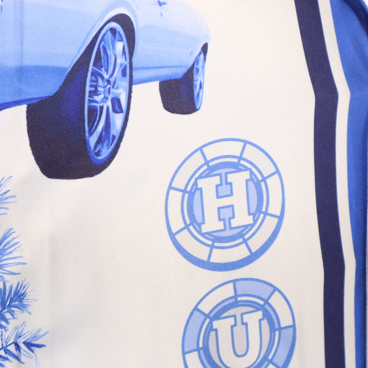 HUF ハフ 車 カジノ柄 半袖 オープンカラーシャツ XL ホワイト メンズ