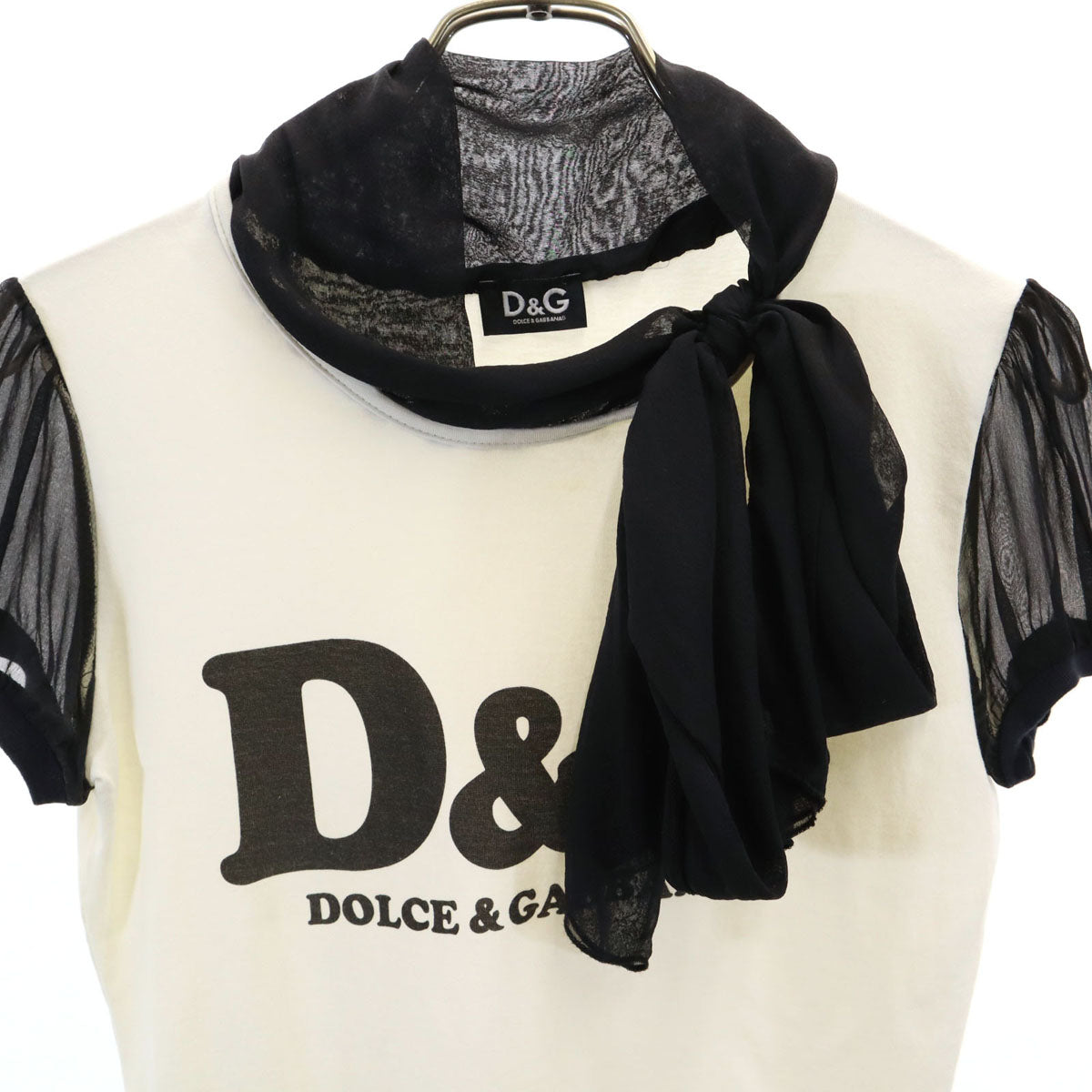 D&G DOLCE&GABBANA ディーアンドジードルチェアンドガッバーナ 半袖 Tシャツ XS ホワイト レディース