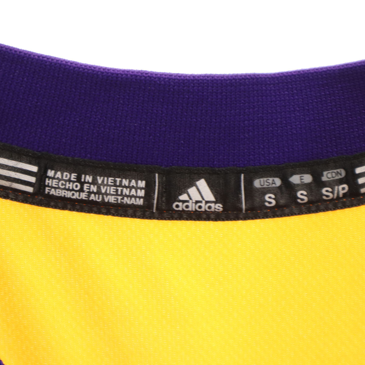 adidas アディダス ユニフォーム タンクトップ S イエロー ロサンゼルスレイカーズ コービーブライアント 24 メンズ