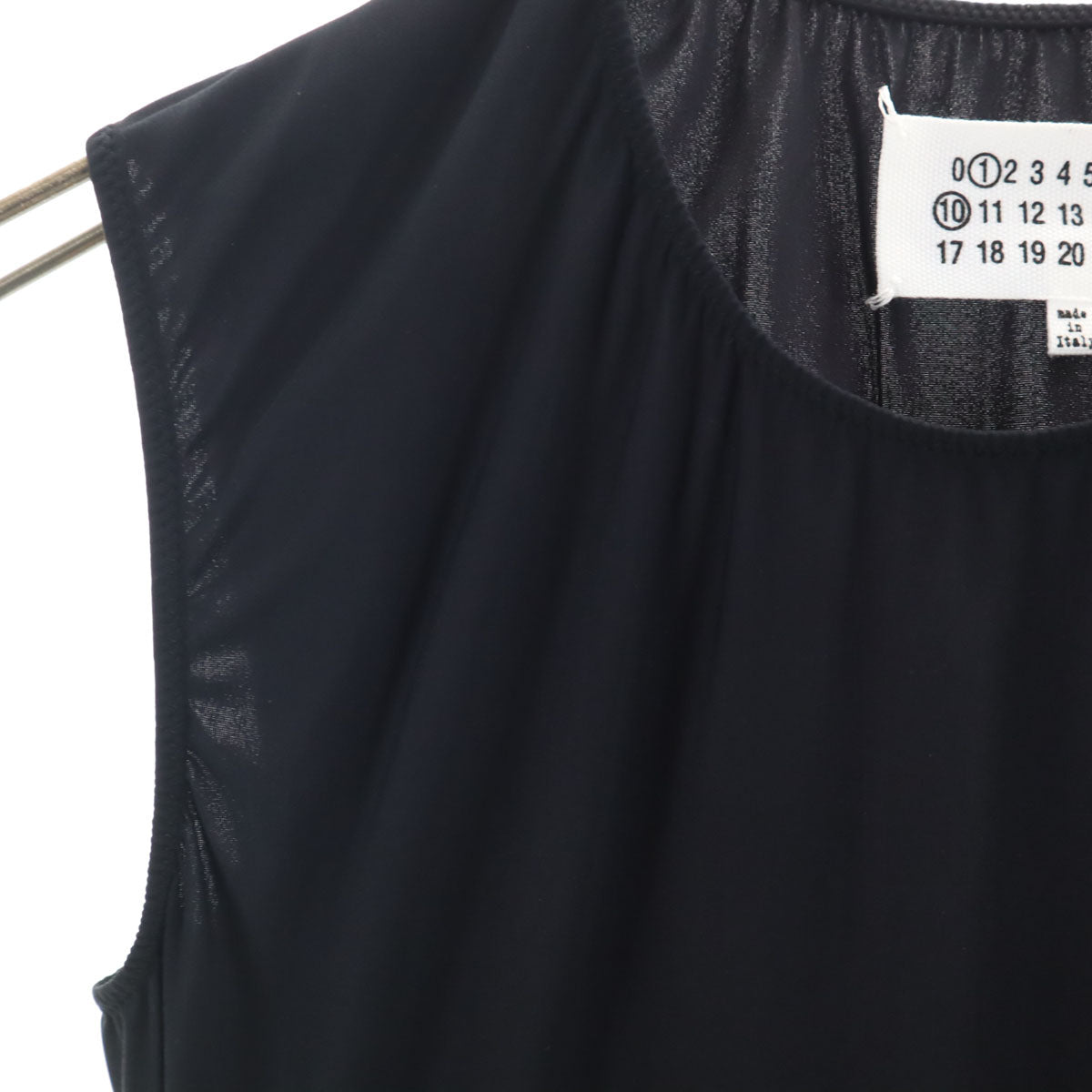 美品 Maison Margiela メゾンマルジェラ イタリア製 ノースリーブ ボディスーツ ウェア 44 ブラック レディース