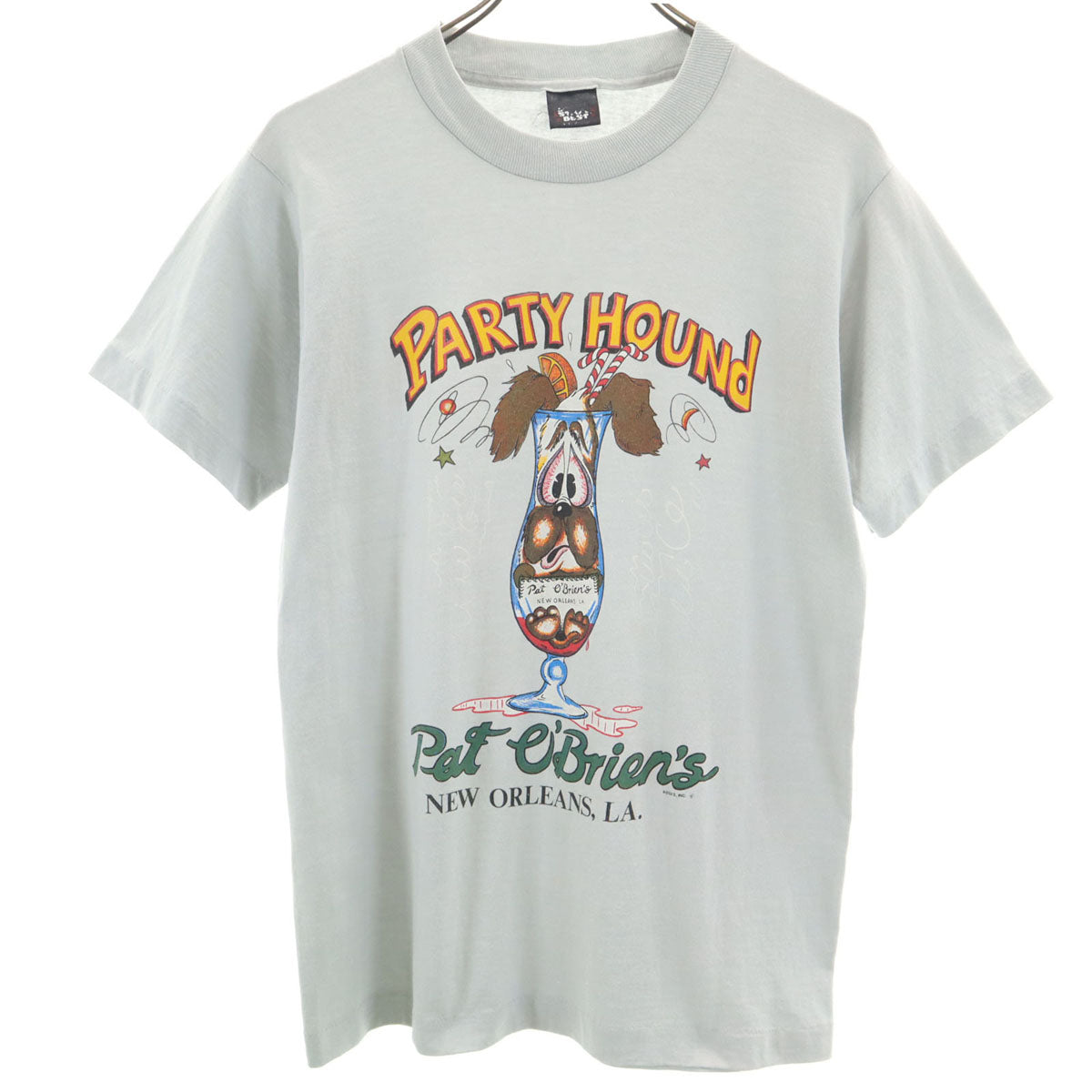 SCREEN STARS BEST スクリーンスターズベスト 90s USA製 オールド PARTY HOUND 半袖 Tシャツ M グレー シングルステッチ メンズ