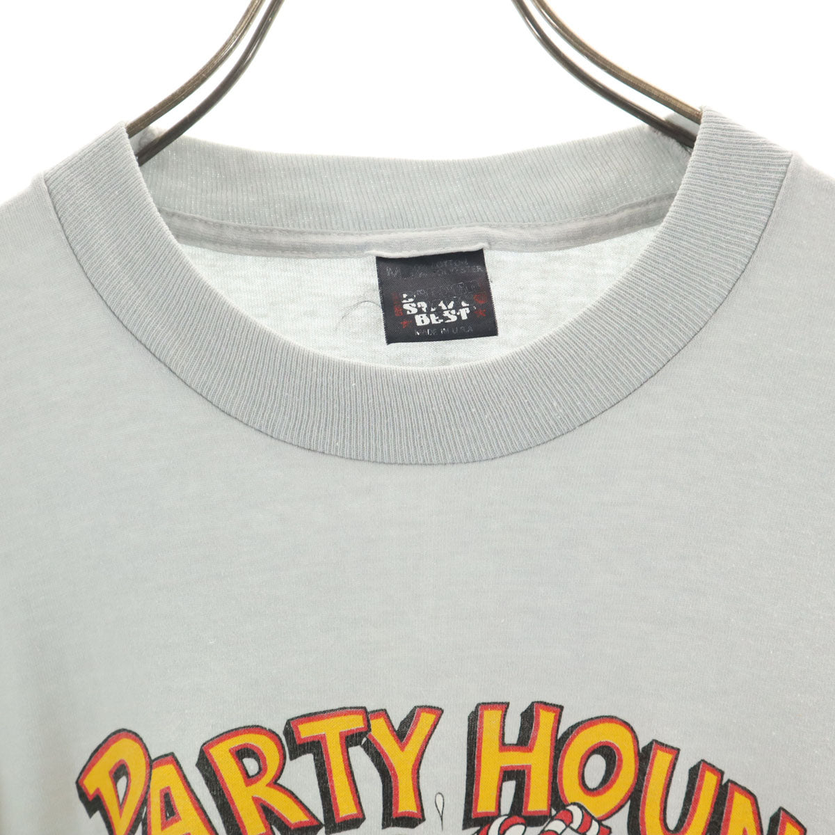 SCREEN STARS BEST スクリーンスターズベスト 90s USA製 オールド PARTY HOUND 半袖 Tシャツ M グレー シングルステッチ メンズ