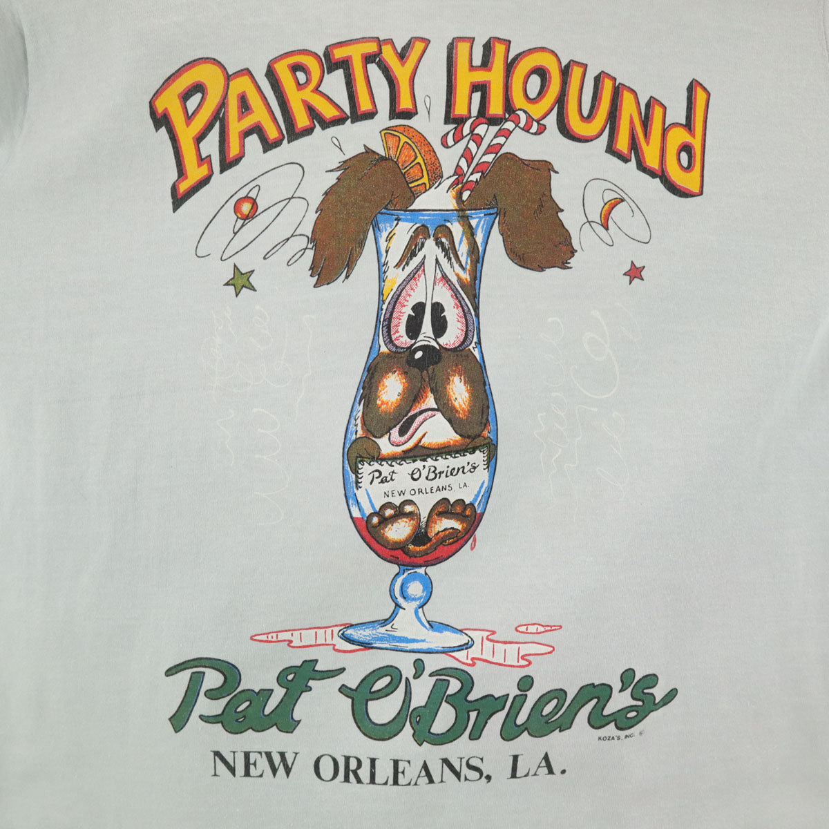 SCREEN STARS BEST スクリーンスターズベスト 90s USA製 オールド PARTY HOUND 半袖 Tシャツ M グレー シングルステッチ メンズ