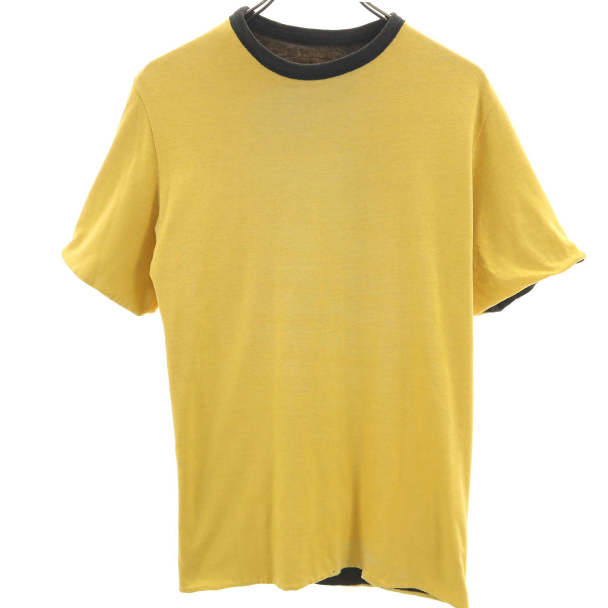 80s 90s オールド 半袖 リバーシブル Tシャツ チャコール ゲームT メンズ