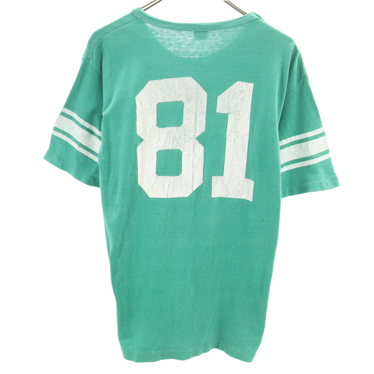 Champion チャンピオン 70s USA製 バータグ ヴィンテージ 81 半袖 Tシャツ L グリーン メンズ
