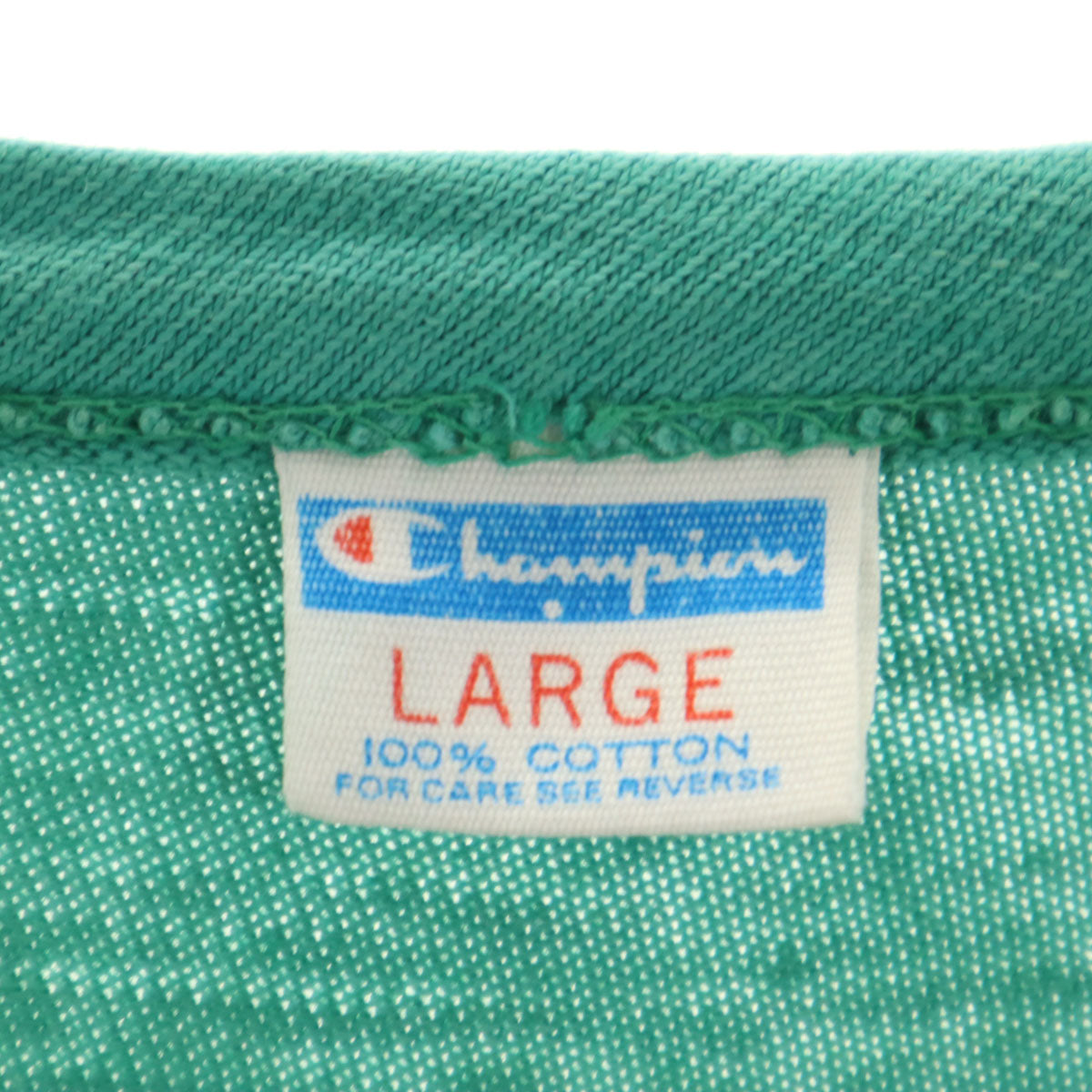 Champion チャンピオン 70s USA製 バータグ ヴィンテージ 81 半袖 Tシャツ L グリーン メンズ