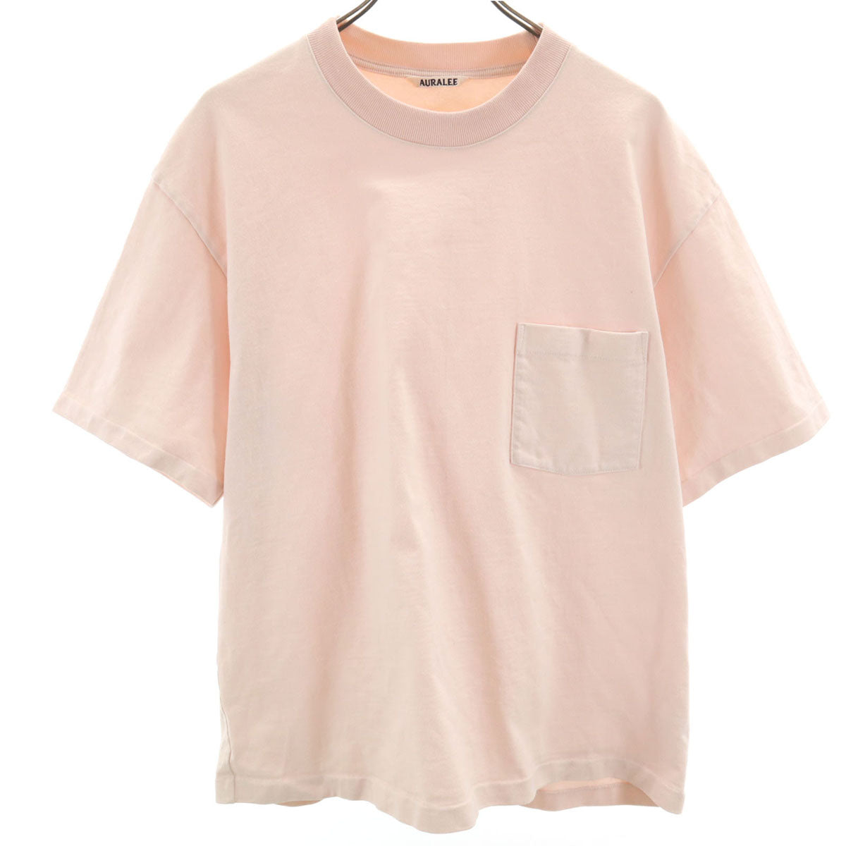AURALEE オーラリー 日本製 半袖 スタンドアップ Tシャツ 3 ピンク
