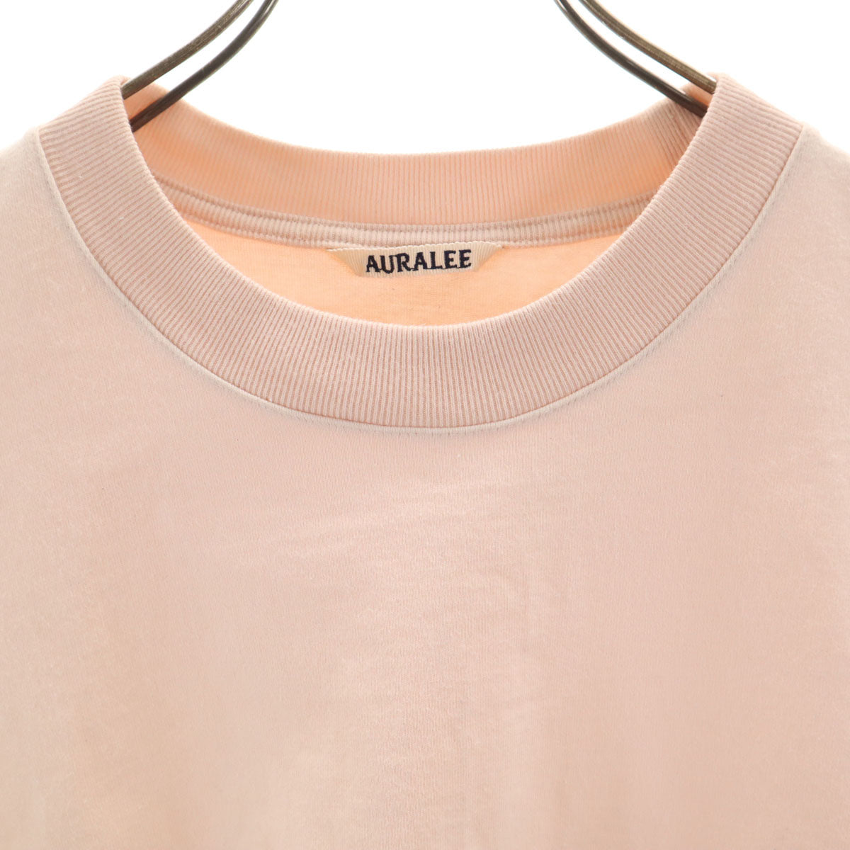 AURALEE オーラリー 日本製 半袖 スタンドアップ Tシャツ 3 ピンク ヘビーウェイト ポケT メンズ
