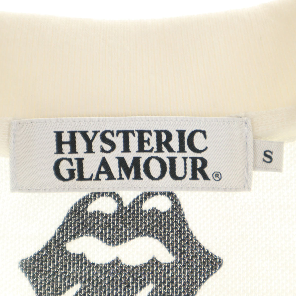 HYSTERIC GLAMOUR ヒステリックグラマー 日本製 ローリング ストーンズ 半袖 ポロシャツ S アイボリー The Rolling Stones メンズ