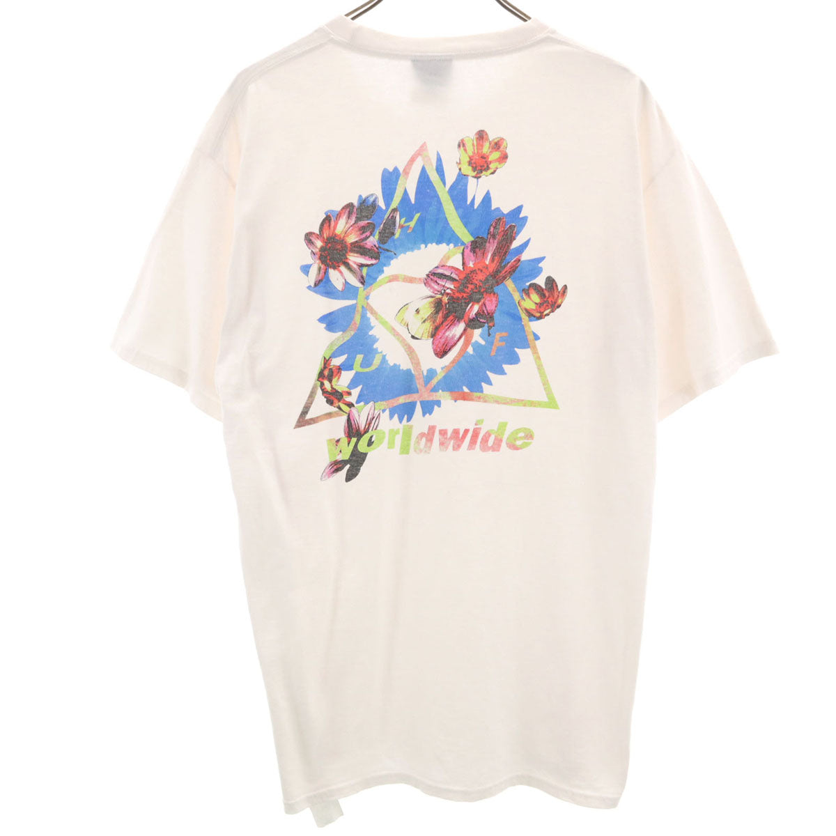 HUF ハフ バックプリント 半袖 Tシャツ L ホワイト メンズ