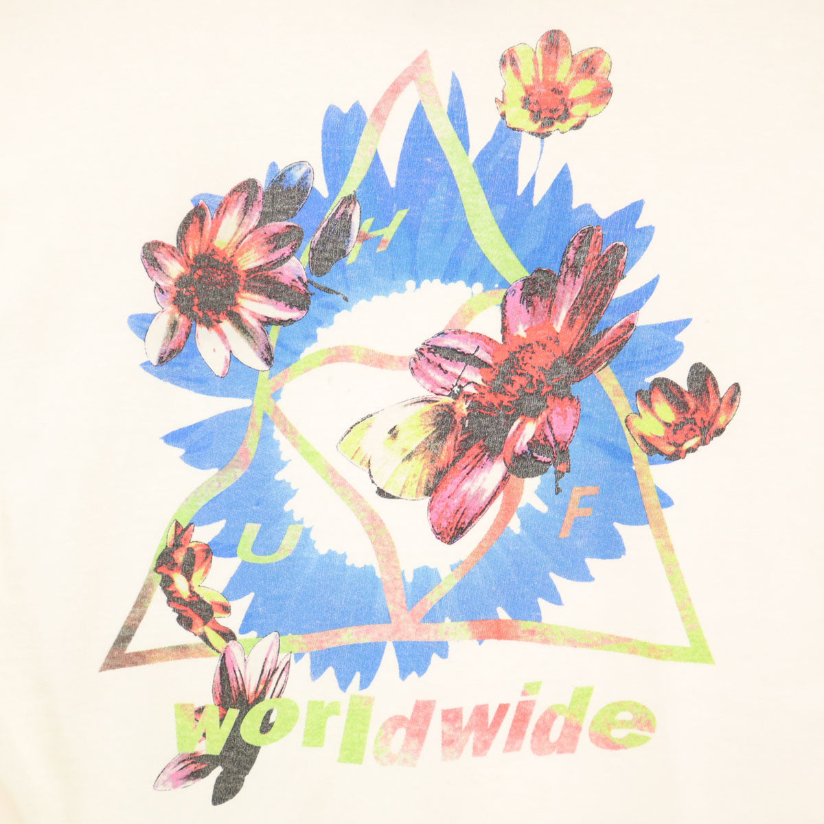 HUF ハフ バックプリント 半袖 Tシャツ L ホワイト メンズ