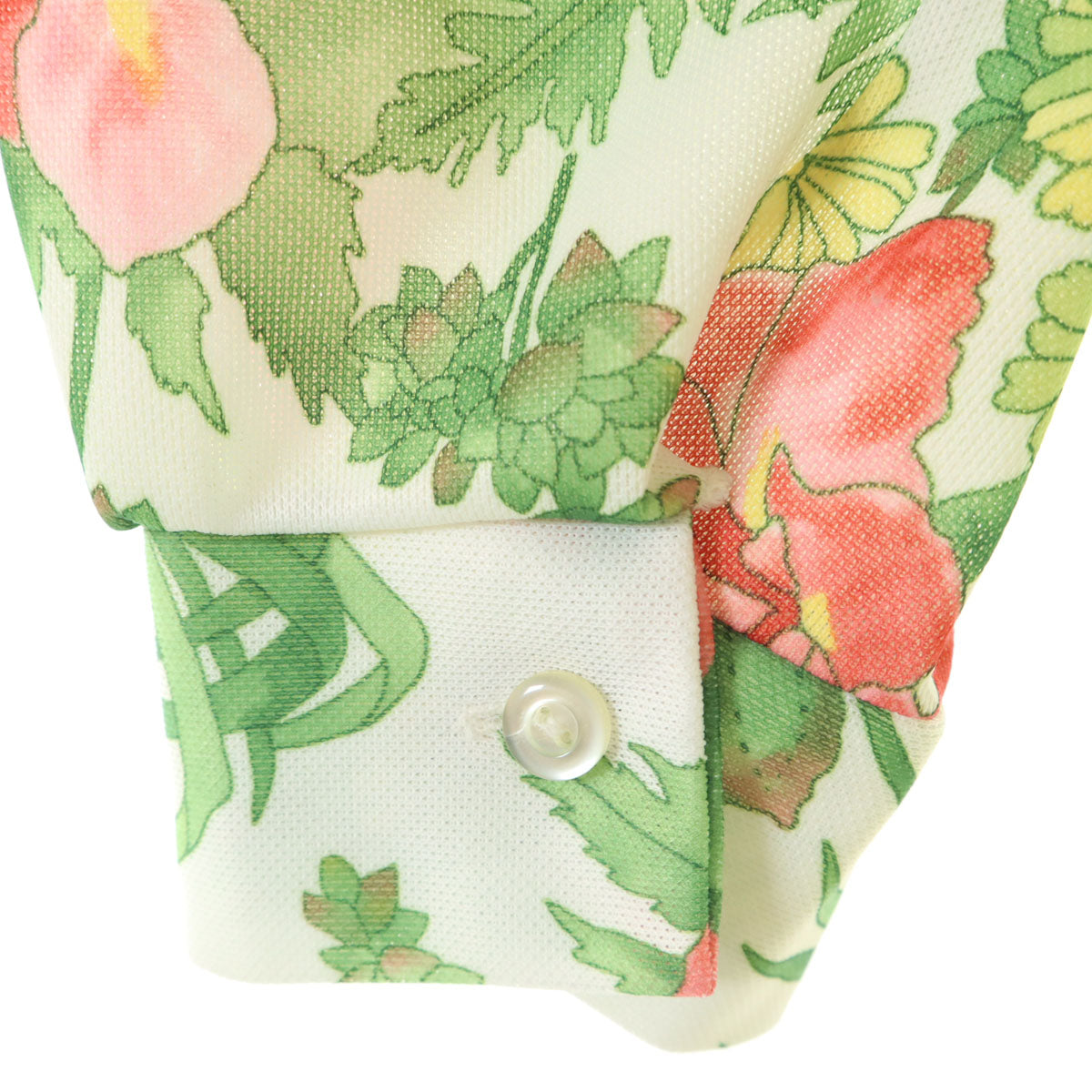 NPC Fashions 70s ヴィンテージ 花柄 長袖 シャツ ホワイト レディース