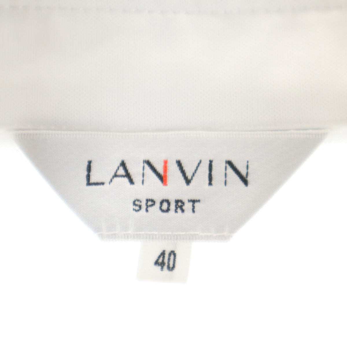 LANVIN SPORT ランバンスポール ゴルフ 長袖 ポロシャツ 40 ホワイト メンズ